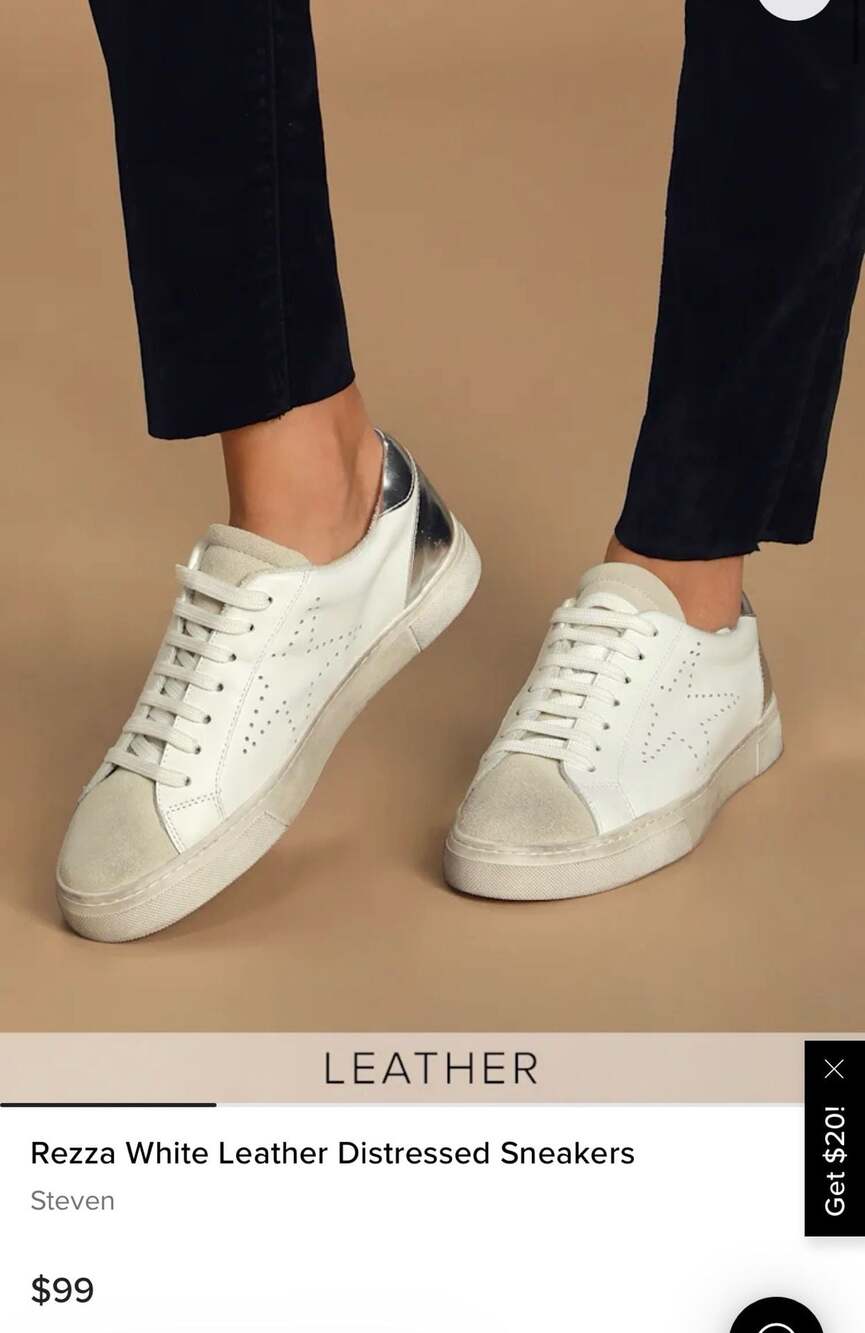 Steven by Steve Madden Rezza White Sneakers - Distressed Sneakers - ,